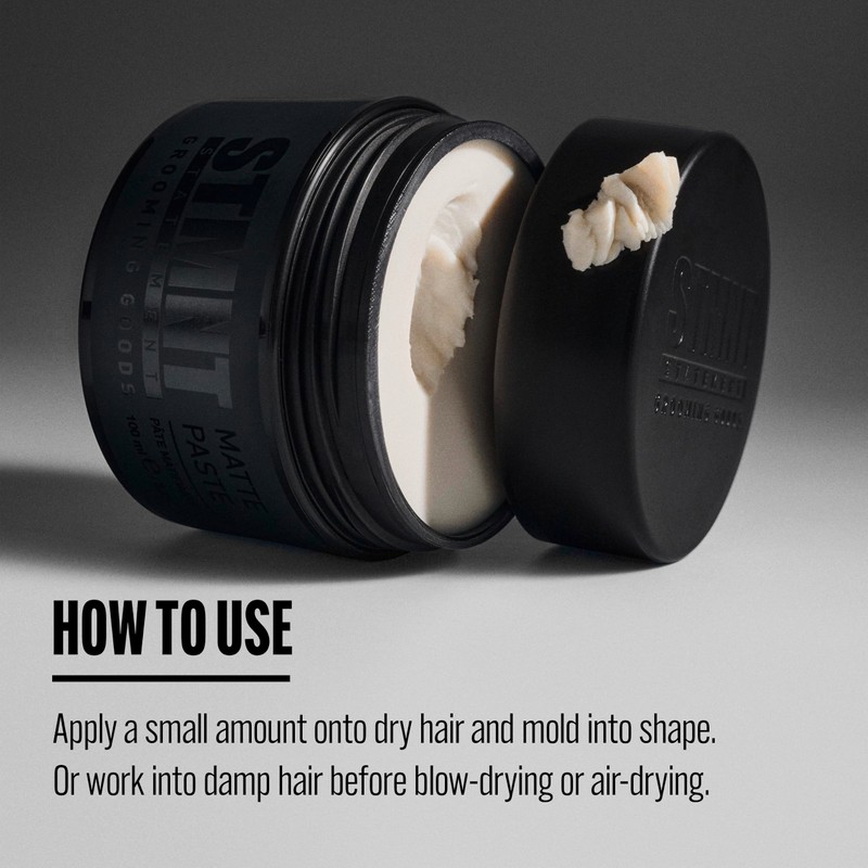 STMNT Grooming Goods Matte Paste, 3.38 oz | Strong Control