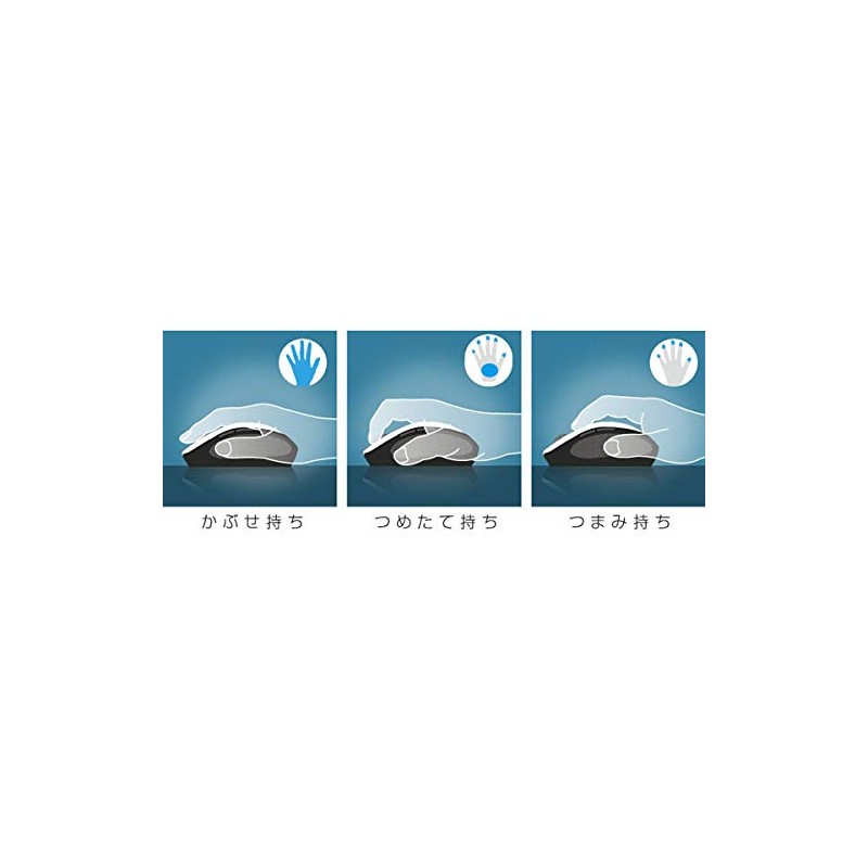 BUFFALO BSMBW518MBK Wireless BlueLED Neo-Fit Mouse M Size [USB/2.4GHz/5 Buttons,