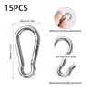 BigKego 15 Stück Karabinerhaken Edelstahl 304 Karabiner Schlüsselanhänger Klein Carabiner