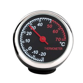 WINOMO WINOMO Auto Thermometer innen kabellos Stahl klein Thermometer mit Zeiger fr den Kfz-Innenraum, Schwarz