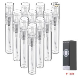Unbranded 50Pack 5ml Spray Bottle Plastic Transparent Perfume Empty + 1 Perfume