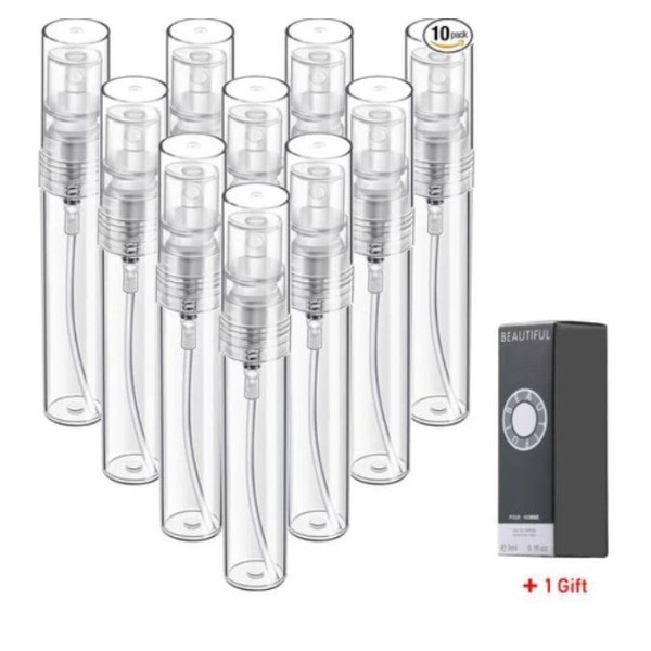 Unbranded 50Pack 5ml Spray Bottle Plastic Transparent Perfume Empty +