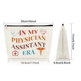 Sazuwu Physician Assistant Gifts for Women Makeup Bag Future Nurse Graduation Gifts PA Week Cosmetic Bag Physician Assistant Appreciation Thank You Birthday Present Travel Pouch