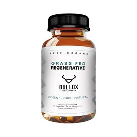 Bullox Supplements. Grass Fed Beef Organs, Freeze Dried Liver, Heart, Kidney, Pancreas and Spleen, Natural Multi-Vitamin Supporting Wellness and Whole Body Nutrition. Non GMO, Free Pesticides.