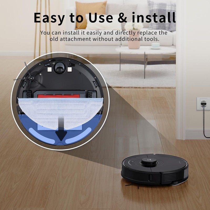 4Pcs Microfiber Mop Cloth Pad for Roborock S8+, S8,S7, S7+,