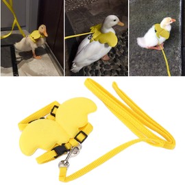 de la Correa del arnés del Animal doméstico, Correa Ajustable del Pecho de la tracción del Pollo Cuerda de la Correa de los Patos para el Pato(Amarillo, S)