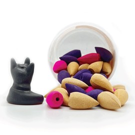 Zen Buddies Backflow Ceramic Incense Burner for Sandalwood Cones - Aromatic Home & Office Decoration with Unique Smoke Waterfall Effect