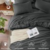 Anluoer Dark Grey Twin Comforter Set 5 Pieces, Bed in