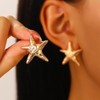 Sttiafay Boho Starfish Earrings Gold Starfish Stud Earrings Large Starfish