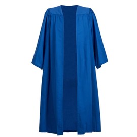 Ashington Ceremonial Gowns Unisex Open Front Church Choir Robe = Royal Blue, Small