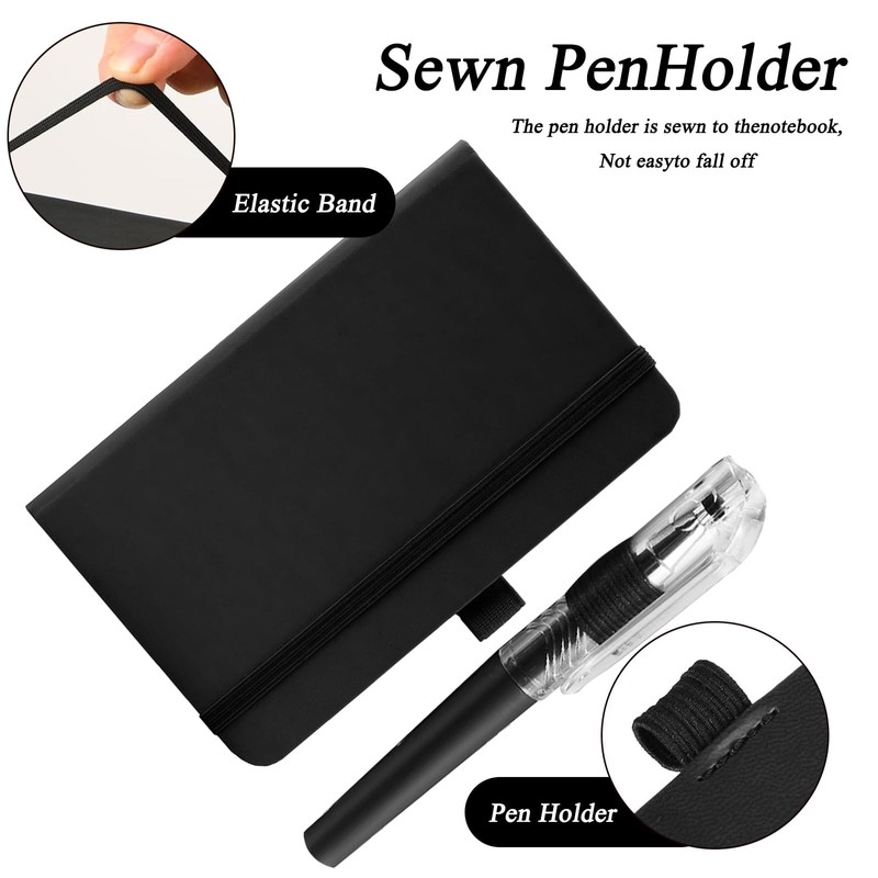 LINXINS A7 Notebook Pocket Notebook with Pen, Small Notebooks Pocket