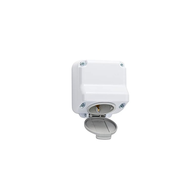 Surface-Mounted Wet Room Schuko Sockets 1-Way or 2-Way IP66 Even