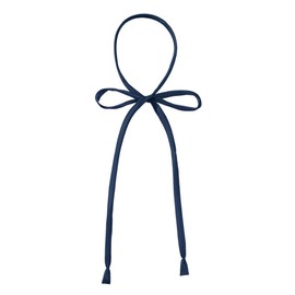 [Allegra K] Women's Solid Color Self Tie Neck Tie Adjustable Bow Tie Bow Tie, blue (navy blue)