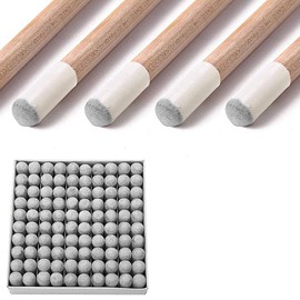 CENPEK 100Pcs 13mm Billiard Cue Tips, Soft Billiard Replacement Cue Tip Snooker Pool Cue Ferrule Tips