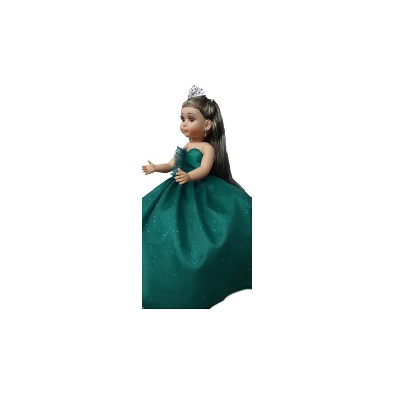 Muñeca Quinceañera Xv 15 Lacio Verde Botella Li