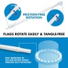 G128 5 Feet Tangle Free Spinning Flagpole (White) California Flag