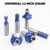 UTRUSTTO 1/2" Router Bit Set 24 Pieces, 1/2 Inch Shank