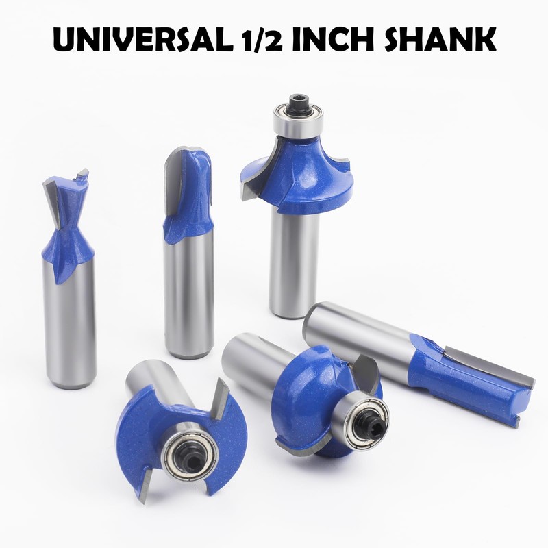 UTRUSTTO 1/2" Router Bit Set 24 Pieces, 1/2 Inch Shank