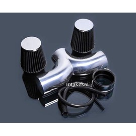 PERFORMANCE DUAL/TWIN AIR INTAKE KIT FIT 2005-2010 JEEP GRAND CHEROKEE 5.7L, 6.1L V8 / 2006-2010 JEEP COMMANDER 5.7L V8 ENGINE (BLACK)