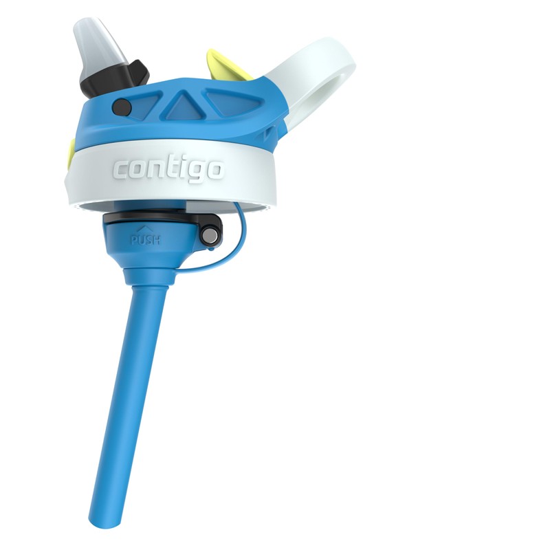 Contigo Autospout Water Bottle with Straw 13 oz Blue Poppy/Glacier