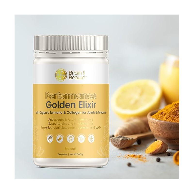 Brain and Brawn Performance Golden Elixir (With Organic Turmeric &