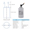FOCMKEAS CBB60 Run Capacitor 3uF 450V AC 2 Wires 50/60Hz