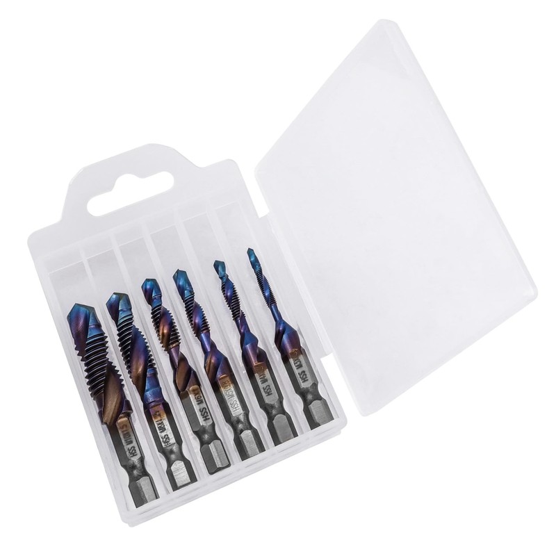 Wolfride Tap Drill Set, Hexagonal Shaft, Carbide Drill Tap, Spiral,