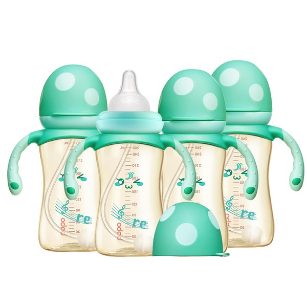 YOHKOH Natural PPSU Baby Bottle with Natural Response Nipple, Newborn