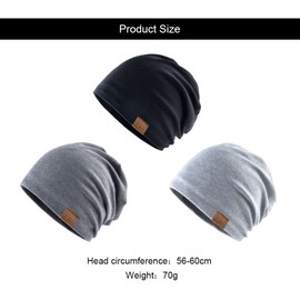 FFWTPY Beanie Hat for Men Women Unisex Winter Thermal Hats Knit Beanie Cap Slouch Skull Cap Sleep Cap Stretchy Sports Headwear Gifts for Adults Dark Gray