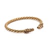 Windalf Viking Women's Bronze Bangle Dracon 5.7 cm Corded Dragon