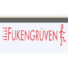 MD&M FukenGruven Funny Adult Rude for VW Car Truck Window Laptop Vinyl Decal Sticker