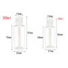 QIRUIRED 5 Pieces Flip Cap Bottles Plastic Empty Transparent Containers