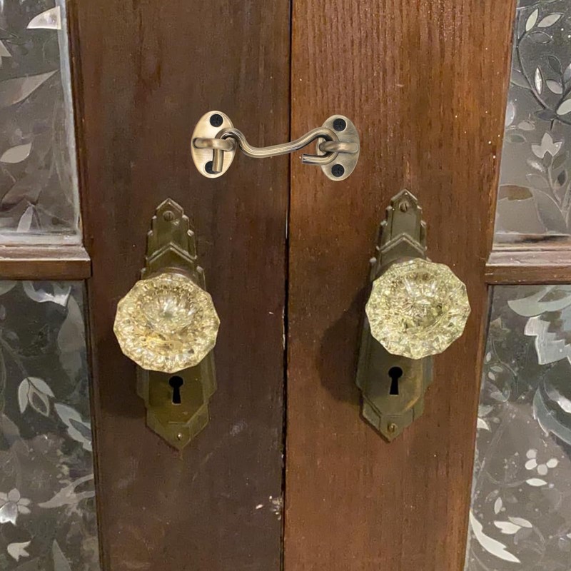 SnowTing 2 Sets 3 Inch Hook and Eye Latch, Solid