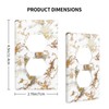 White Marble Golden Texture 1 Gang Outlet Cover Outlet Light