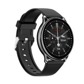 Levowatch F2 Smartwatch (1.3 Inches), Interchangeable Band, Telephony Function, Thermometer, HD 360 x 360p, Real Time Heart Rate, Aluminium Border, 19 Fitness Sports Modes (Black)