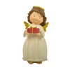 DurableDelights Angel Holding Gift Box – 4.92” Hand-Painted Resin Angel