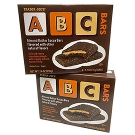 Trader Joe's ABC Almond Butter Cocoa Bars - 2 Box Bundle - 12 Bars-set of 2
