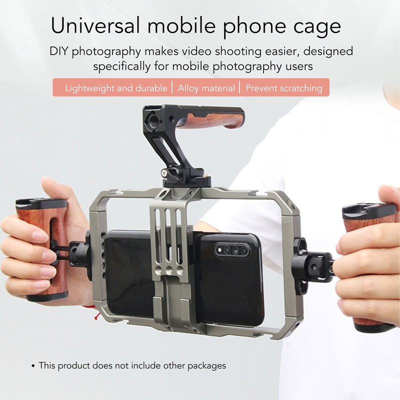 Smartphone Video Rig Camera Cage Phone Video Stabilizer Grip Vlogging