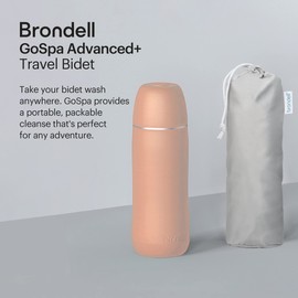 Brondell GoSpa Advanced Portable Bidet for Travel–Pop-Up Nozzle System –High-QualityCompact Bidet with Discreet Travel Bag for Convenient Storage–500mL, Pink