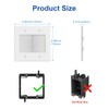 iwillink 2 Gang Brush Wall Plate White, Cable Pass Through