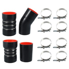 X AUTOHAUX 1 Set Intercooler Hose Clamps Kit for Ford F250 F350 2003 2004 2005 2006 2007 Only 6.0L Diesel Engine No.6C3Z6C640B Intercooler Boots