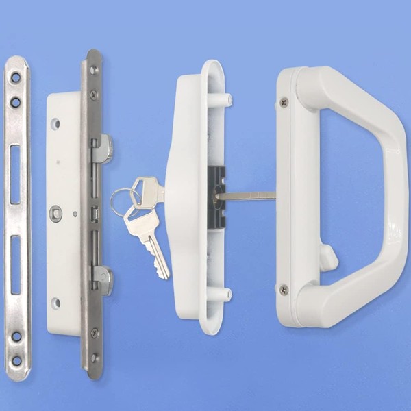 Sliding Patio Door Handle Set with Mortise Lock, Suitable for