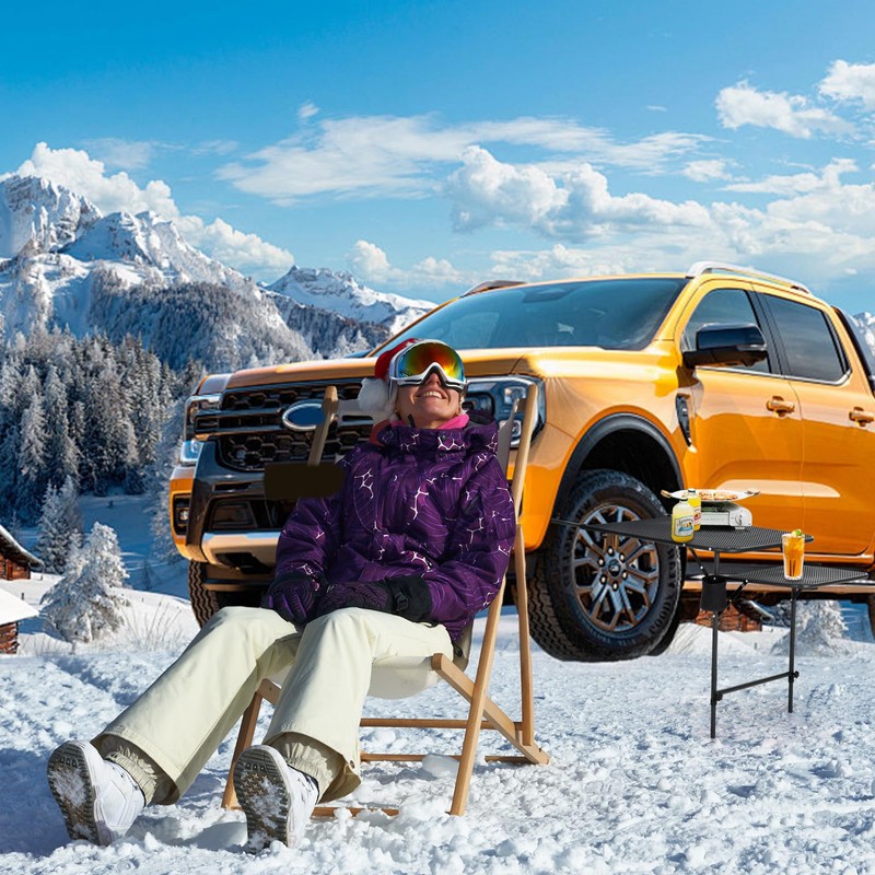 WGOS Camping Table, Grill & Tailgate Table, Adjustable Height &