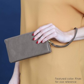 RIAH FASHION - portafolios de piel sintética convertible con correa cruzada para teléfono, Azul Real, 4 ⅔" x 7 ⅔" W