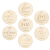 7 Pcs Wooden Baby Milestone Cards Months Signs Double-Sided 0-12