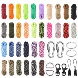 32 Colors Paracord - 10 FT Paracord Kit Paracord Rope Nylon Rope with Complete Accessories for Making Lanyard, Bracelets, Dog Collar and Craft