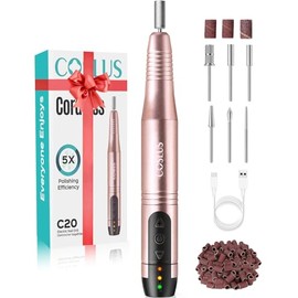 COSLUS Wireless Portable Nail Cutter, 11-in-1 Professional Manicure and Pedicure Set, Nail File for Gel Nails and Acrylic Nails, Nail Shapes, Callus Removal