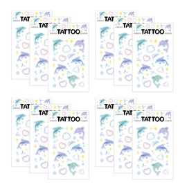 Petit Fancy Petit Tattoo TS053, Cutie Dolphin, 12 pcs / 쁘띠팬시 쁘띠타투 TS053, 큐티돌핀, 12개