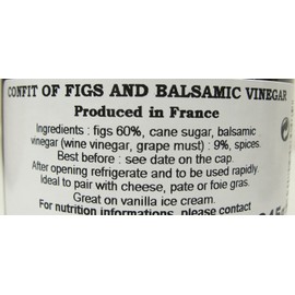 Confit of Figs and Balsamic Vinegar 7.35 oz French import by l'Epicurien, One