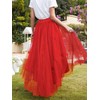 High Low Tulle Skirt Lace up Wedding Party Prom Cocktail